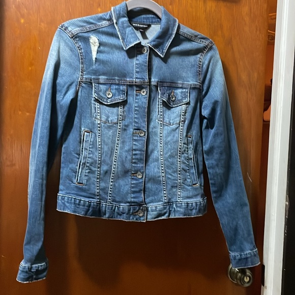 Rock & Republic Blue Denim Distressed Jacket NWOT - Picture 1 of 13